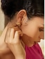 preiswerte Modische Ohrringe-Gold Brass Diamond Stud Earrings