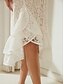 billige Kjoler til nytårsaften-Lace Ruffle Floral Midi Dress