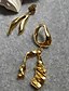 baratos Brincos-Gold Brass Drop Earrings