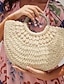 cheap Clutches &amp; Evening Bags-Handcrafted Shell Straw Tote Bag