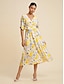 billige Print Dresses-Print Swing Midi Dress