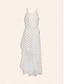 cheap Print Dresses-Chiffon Polka Dot Spaghetti Strap Maxi Dress