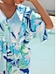 billige Print Dresses-Brand Satin Design Floral Print Material V Neck Shirt Type Midi Dress