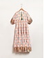 economico Print Dresses-Satin Totem Print Maxi Dress