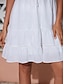 preiswerte Casual Kleider-Cotton Linen V Neck Mini Dress