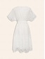 abordables Robes Décontracté-Cotton Floral A Line Mini Dress