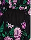 cheap Print Dresses-Chiffon Elastic Short Sleeve Maxi Dress