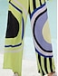 cheap Two Piece Sets-Multi Color Print Top &amp; Straight Full Length Pants Set