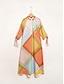baratos Print Dresses-Cyclic Print High Neck Maxi Dress