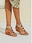 cheap Sandals-Elegant Lace Up Platform Sandals in PU Material