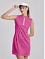 billige lynlås kjoler-Golf Dress Grey Pink Denim Sleevless Sun Protect Ladies