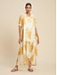 billige Print Dresses-V Neck High Low Floral Maxi Dress