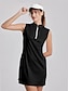abordables robes zippées-Golf Dress Dark Grey Sleeveless