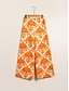 cheap Two Piece Sets-Cotton Linen Drop Shoulder Shirt &amp; Printed Pants Set