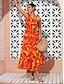 preiswerte Print Dresses-Abstract Print Halter Maxi Dress