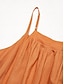 baratos Vestidos Casuais-Solid Sleeveless Maxi Slip Dress