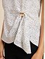 billige Blouses-Shirred Sleeve Polka Dot Shirt