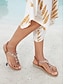 abordables Sandals-Boho Bejeweled Braided Sandals