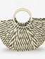 preiswerte Clutches &amp; Evening Bags-Chic Straw Circle Beach Handbag