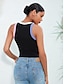 preiswerte Blouses-Contrast Casual Tank
