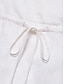billige Uformelle kjoler-Cotton Linen Blend V Neck Mini Dress
