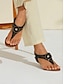 cheap Sandals-Elegant Bohemia Flats Sandals Rhinestone Summer Vacation