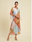 preiswerte Print Dresses-Cyclic Print High Neck Maxi Dress