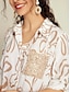 cheap Print Dresses-Sequin Apricot Curve Pocket Roll Up Sleeve Maxi Shirt Dress