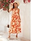 cheap Print Dresses-100% Cotton Floral Cami Sleeveless Midi Dress