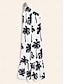 preiswerte Print Dresses-Satin Leaf Print Shoulder Maxi Dress
