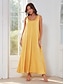abordables Vestidos casuales-Satin Shimmery Sleeveless Maxi Dress