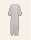 baratos Print Dresses-Cross Front Polka Dot Raglan Sleeve Maxi Dress