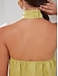 abordables Tank Tops &amp; Camis-Shimmery Satin Halter Chandelier Top