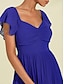 cheap Casual Dresses-Pleated Chiffon A Line Maxi Dress