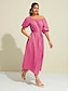 billige Afslappede kjoler-Women&#039;s Convertible Ruched Vacation Dress  Green