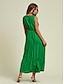 cheap Casual Dresses-Cotton and Linen Solid Color Sleeveless Maxi Dress