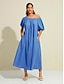 abordables Vestidos casuales-Women&#039;s Belted Convertible Vacation Dress