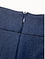 cheap Pants-Rayon Dark Blue Pocket Wide Leg Pants