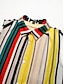 economico Blouses-Stripe Graphic Peplum Sleeveless Shirt