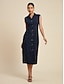billige Afslappede kjoler-Cotton Linen Button Sleeveless Midi Dress