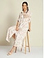 cheap Print Dresses-Sequin Apricot Curve Pocket Roll Up Sleeve Maxi Shirt Dress