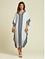 billige Print Dresses-Geometric Satin V Neck Midi Dress