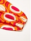 abordables Print Dresses-Satin V Neck Lines Waves Maxi Dress