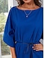 billige Afslappede kjoler-Belted Off Shoulder Cotton Maxi Dress