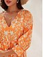 cheap Print Dresses-Chiffon Print Tie Back Maxi Dress
