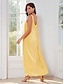 cheap Casual Dresses-Satin Shimmery Swing Sleeveless Maxi Dress