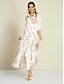 abordables Print Dresses-Sequin Curve Pocket Sleeve Maxi Dress