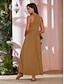 economico Vestiti maxi-Solid Rayon Lace Sleeveless Maxi Dress