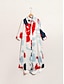 billige Print Dresses-Rainbow Block Satin Maxi Dress