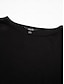 abordables Two Piece Sets-camisa de gasa modal con mangas ilusión y cuello redondo